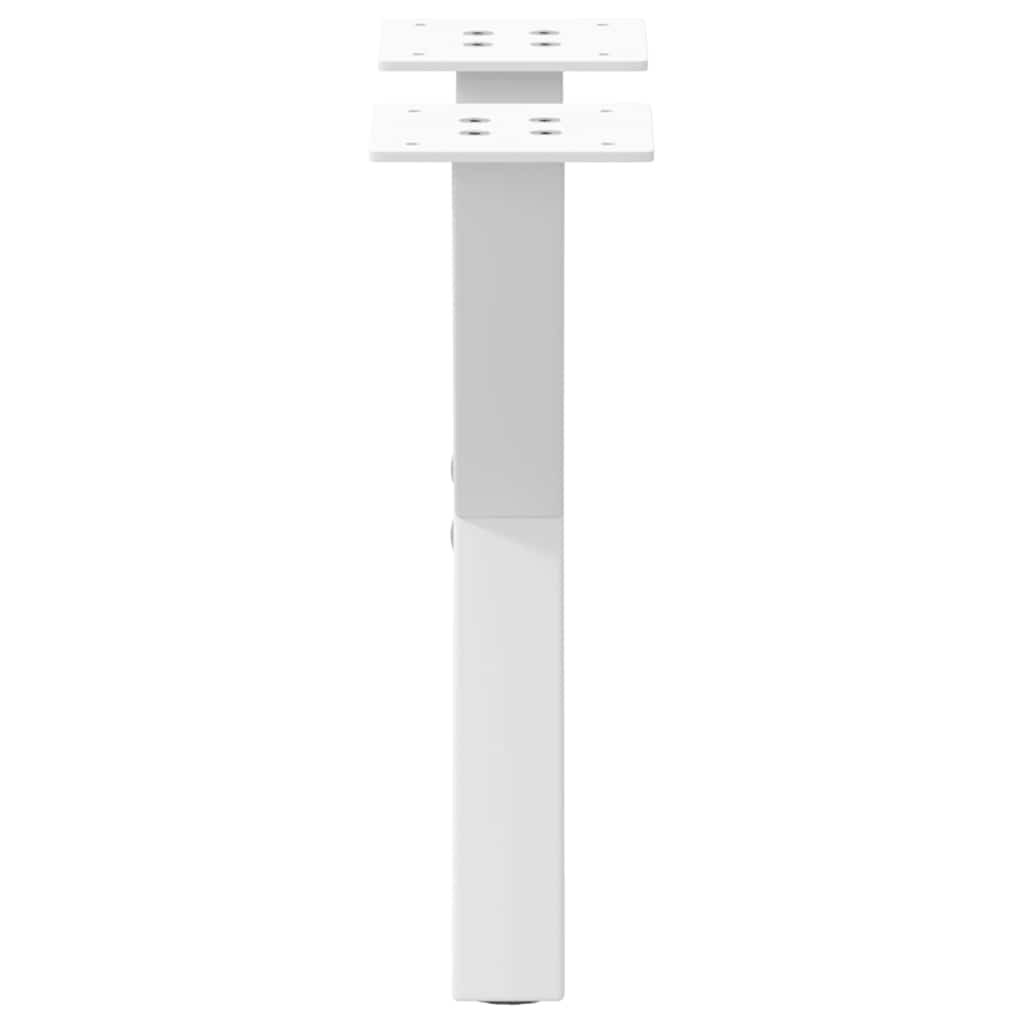 Pieds de table basse en forme de X, 2 pièces, blanc, 30 x (30-31) cm, acier - XIOS