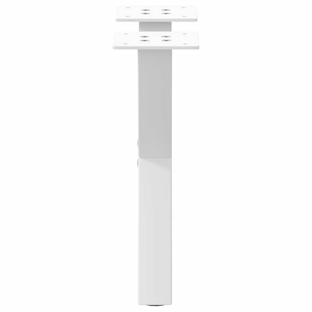 Pieds de table basse en forme de X, 2 pièces, blanc, 37 x (30-31) cm, acier - XIOS