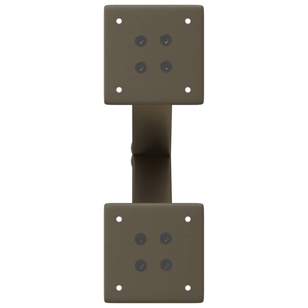 Pieds de table basse en forme de X, 2 pièces, acier naturel, 37 x (30-31) cm - XIOS