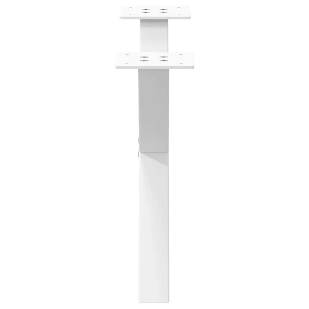 Pieds de table basse en forme de X, 2 pièces, blanc, 50 x (30-31) cm, acier - XIOS