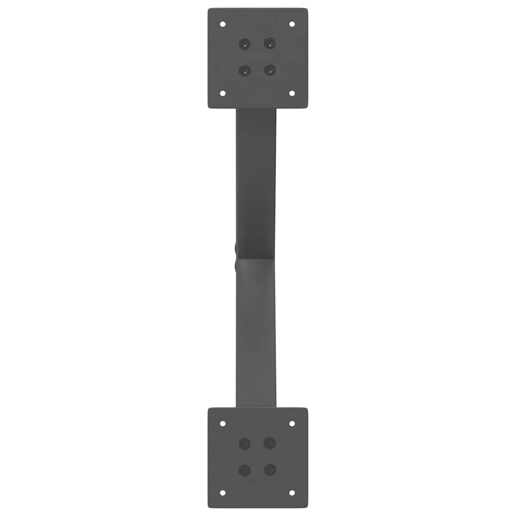 Pieds de table basse en forme de X, 2 pièces, anthracite, 50 x (30-31) cm, acier - XIOS