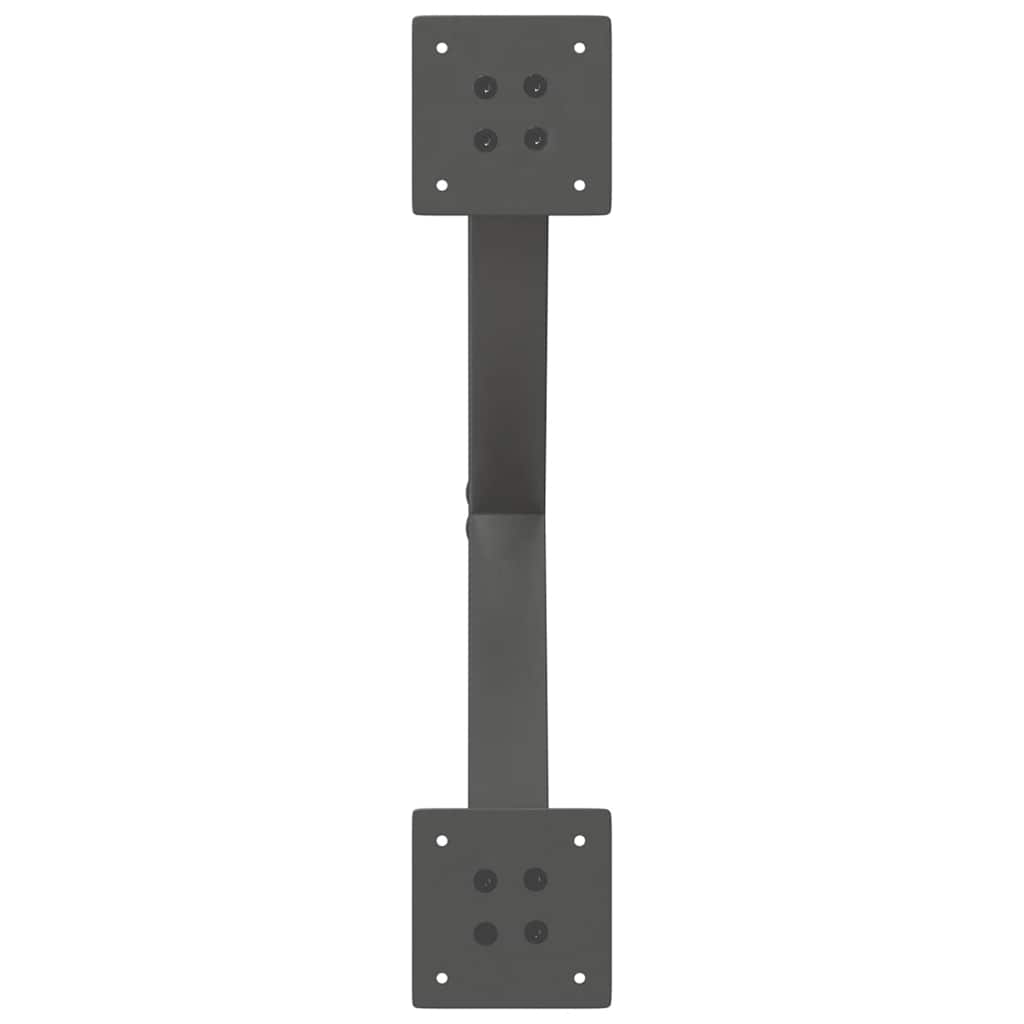 Pieds de table basse en forme de X 2 pièces Anthracite 60 x (30-31) cm Acier - XIOS