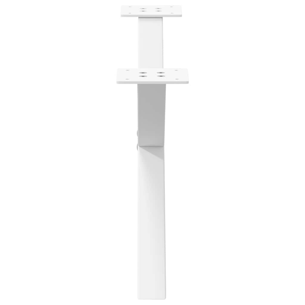 Pieds de table basse en forme de X, 2 pièces, blanc, 70 x (30-31) cm, acier - XIOS