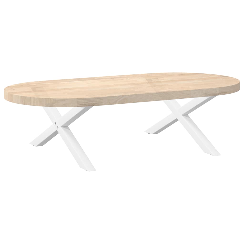 Pieds de table basse en forme de X, 2 pièces, blanc, 70 x (30-31) cm, acier - XIOS