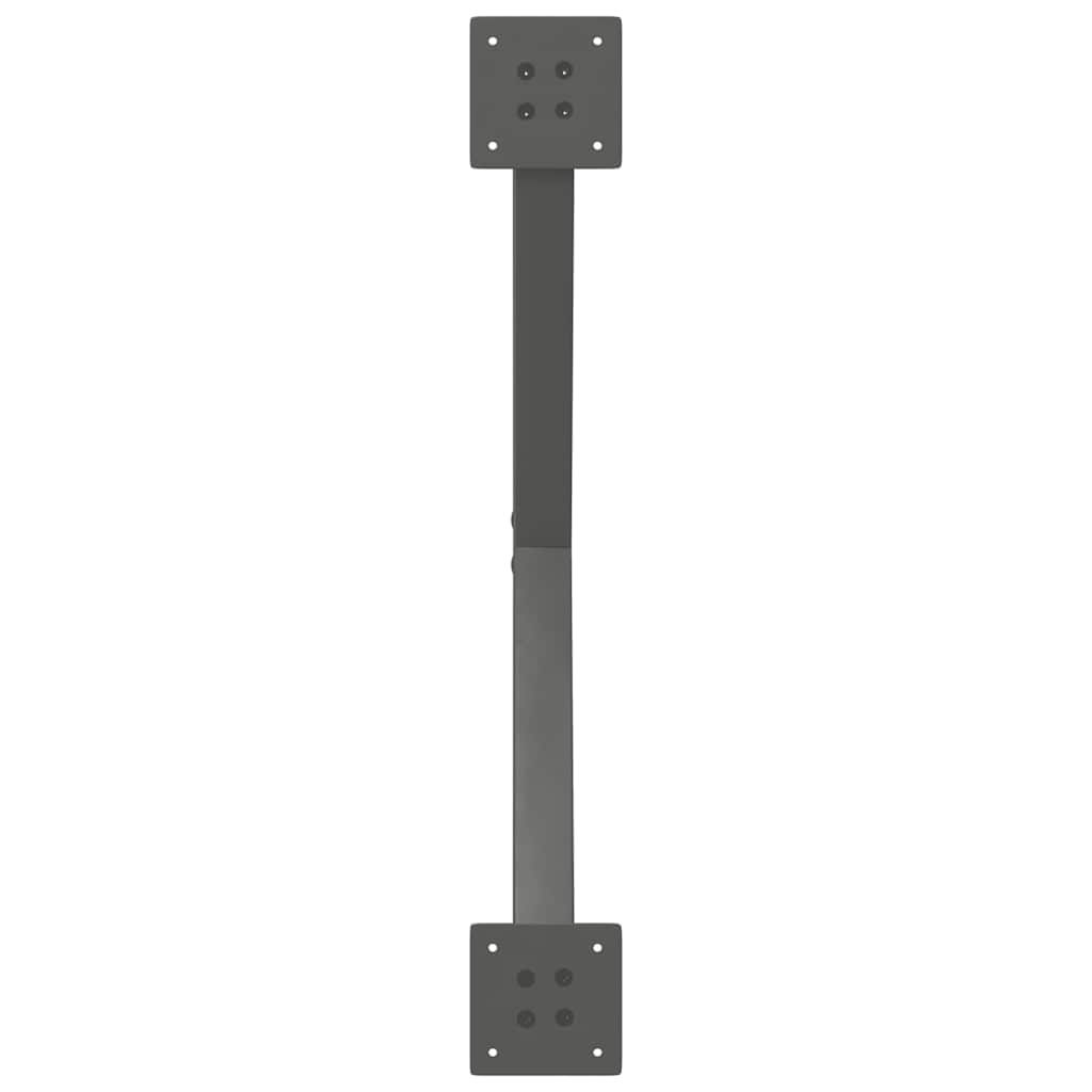 Pieds de table basse en forme de X, 2 pièces, anthracite, 70 x (30-31) cm, acier - XIOS