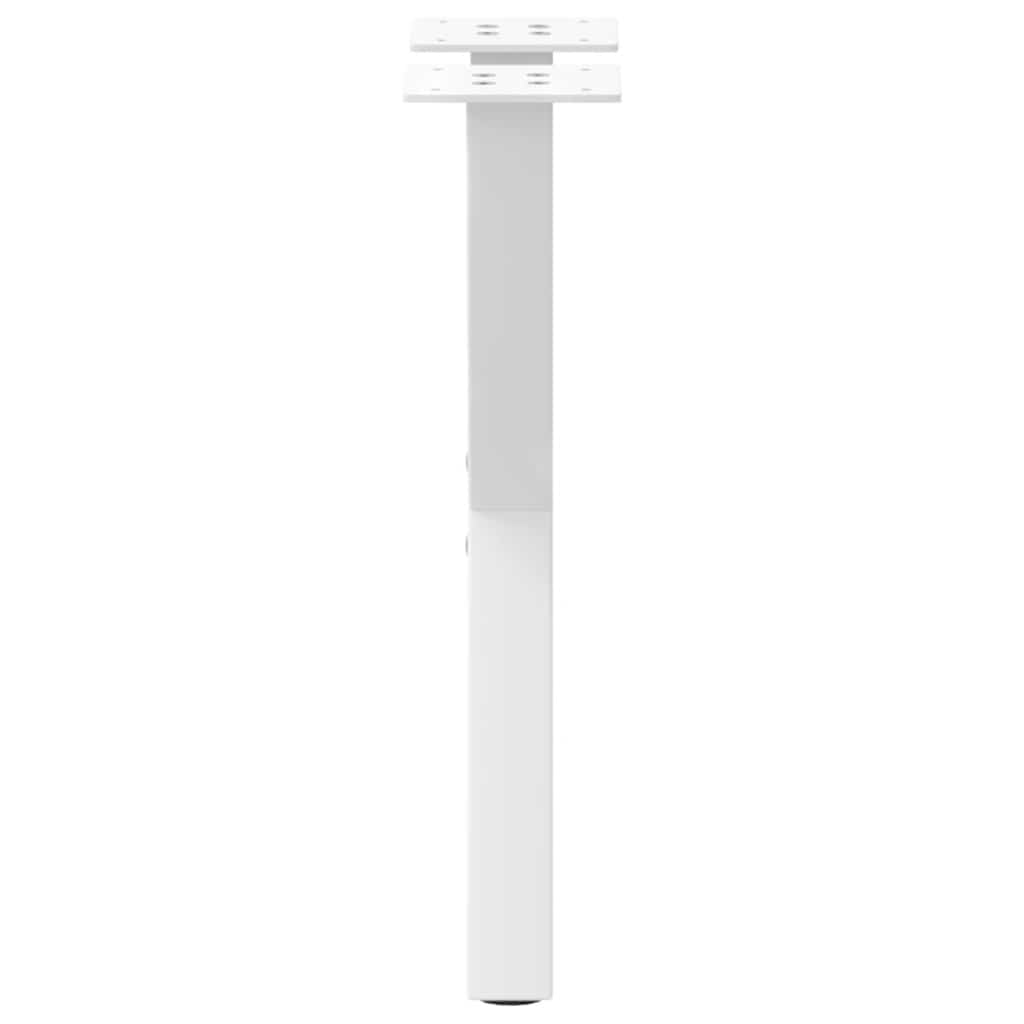 Pieds de table basse en forme de X, 2 pièces, blanc, 28 x (42-43) cm, acier - XIOS