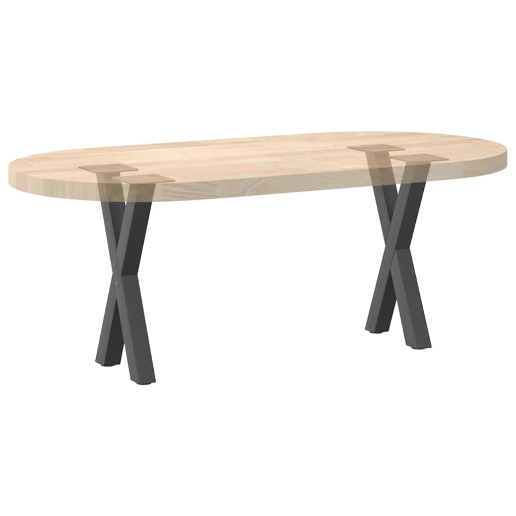 Pieds de table basse en forme de X, 2 pièces, anthracite, 28 x (42-43) cm, acier - XIOS