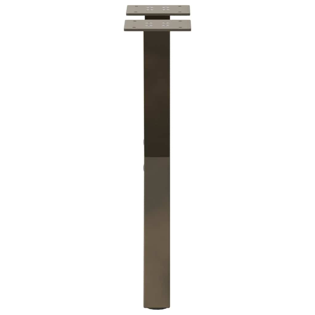 Pieds de table basse en forme de X, 2 pièces, acier naturel, 28 x (42-43) cm - XIOS