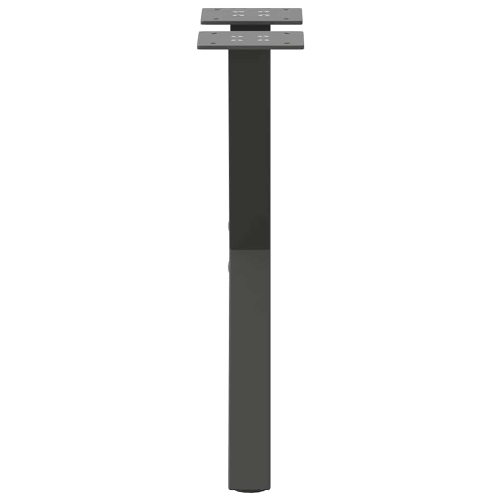 Pieds de table basse en forme de X, 2 pièces, anthracite, 38 x (42-43) cm, acier - XIOS