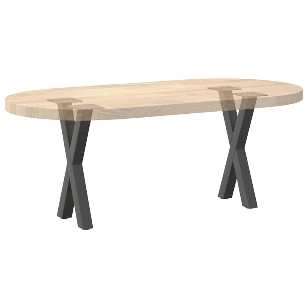 Pieds de table basse en forme de X, 2 pièces, anthracite, 38 x (42-43) cm, acier - XIOS