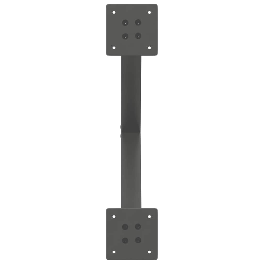 Pieds de table basse en forme de X, 2 pièces, anthracite, 50 x (42-43) cm, acier - XIOS