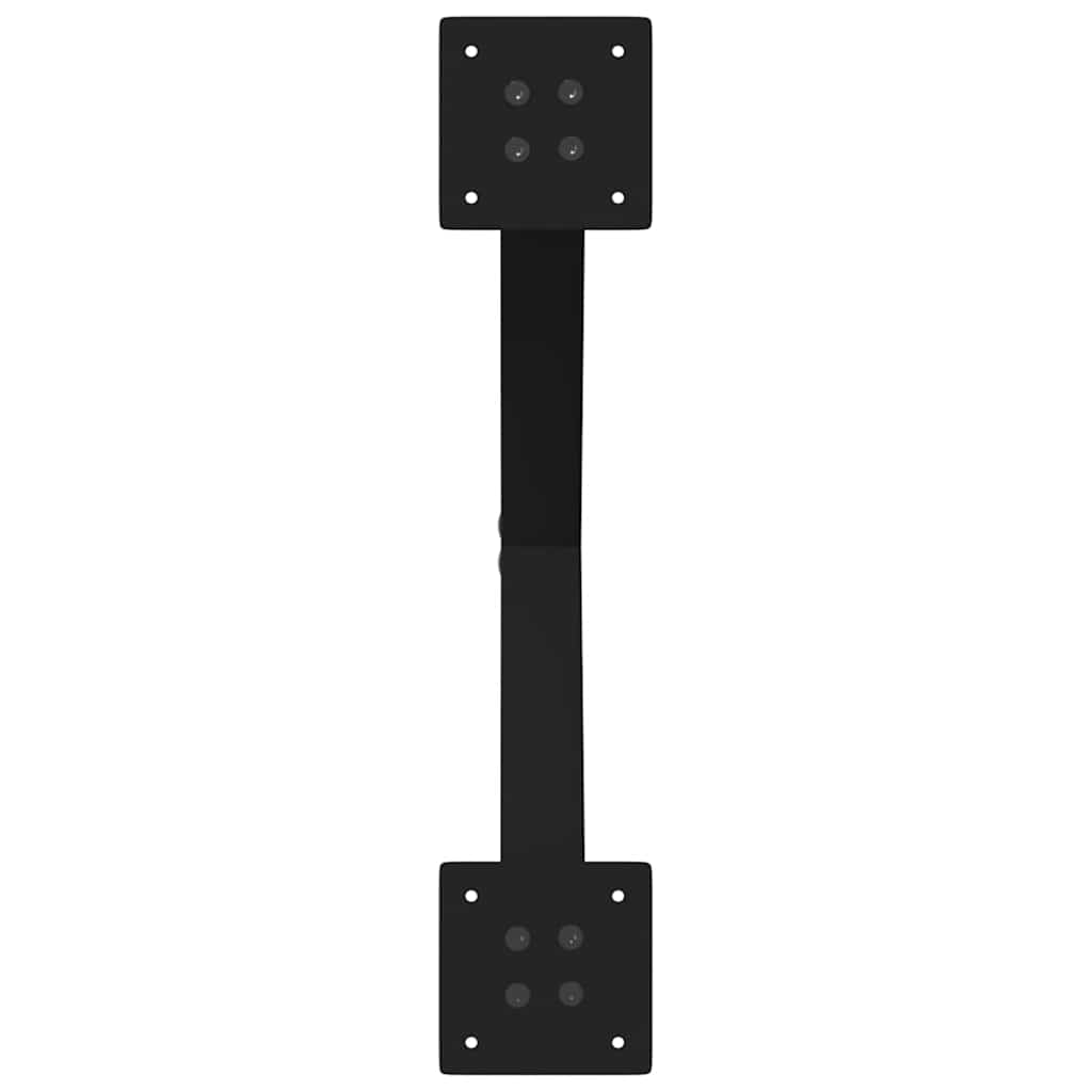 Pieds de table basse en forme de X, 2 pièces, noir, 60 x (42-43) cm, acier - XIOS