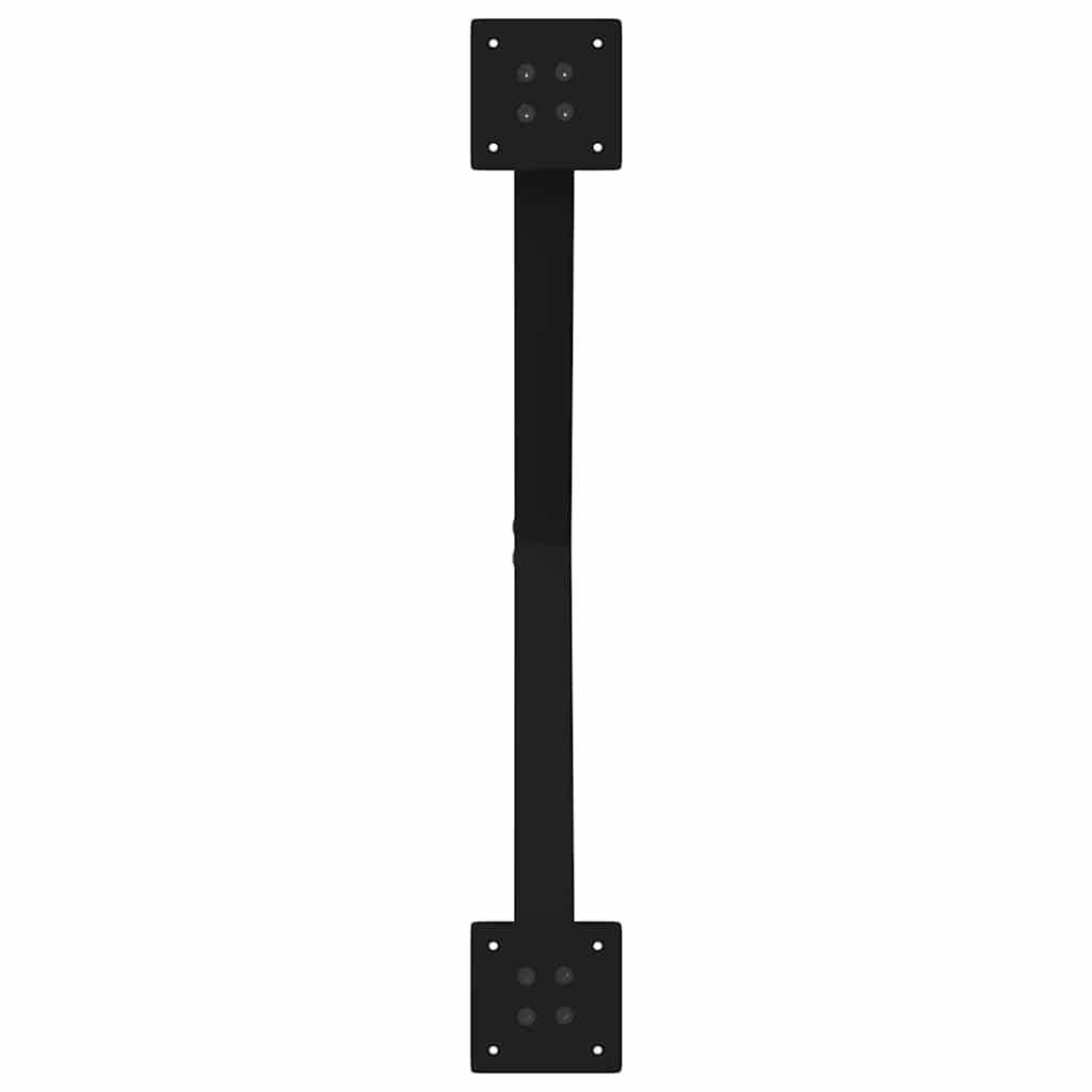 Pieds de table basse en forme de X, 2 pièces, noir, 70 x (42-43) cm, acier - XIOS