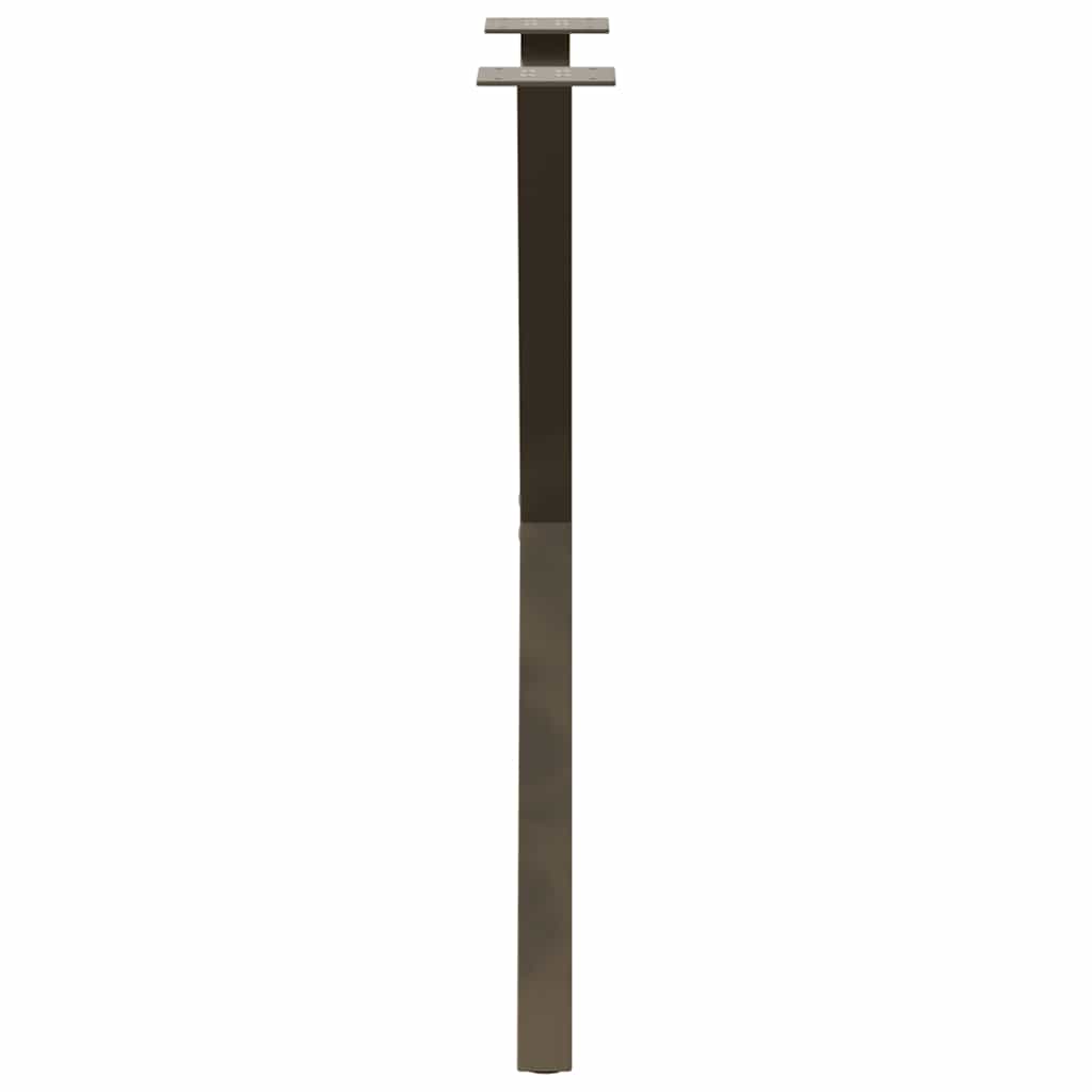 Pieds de table à manger en forme de X, 2 pièces, acier naturel, 50 x (72-73) cm - XIOS