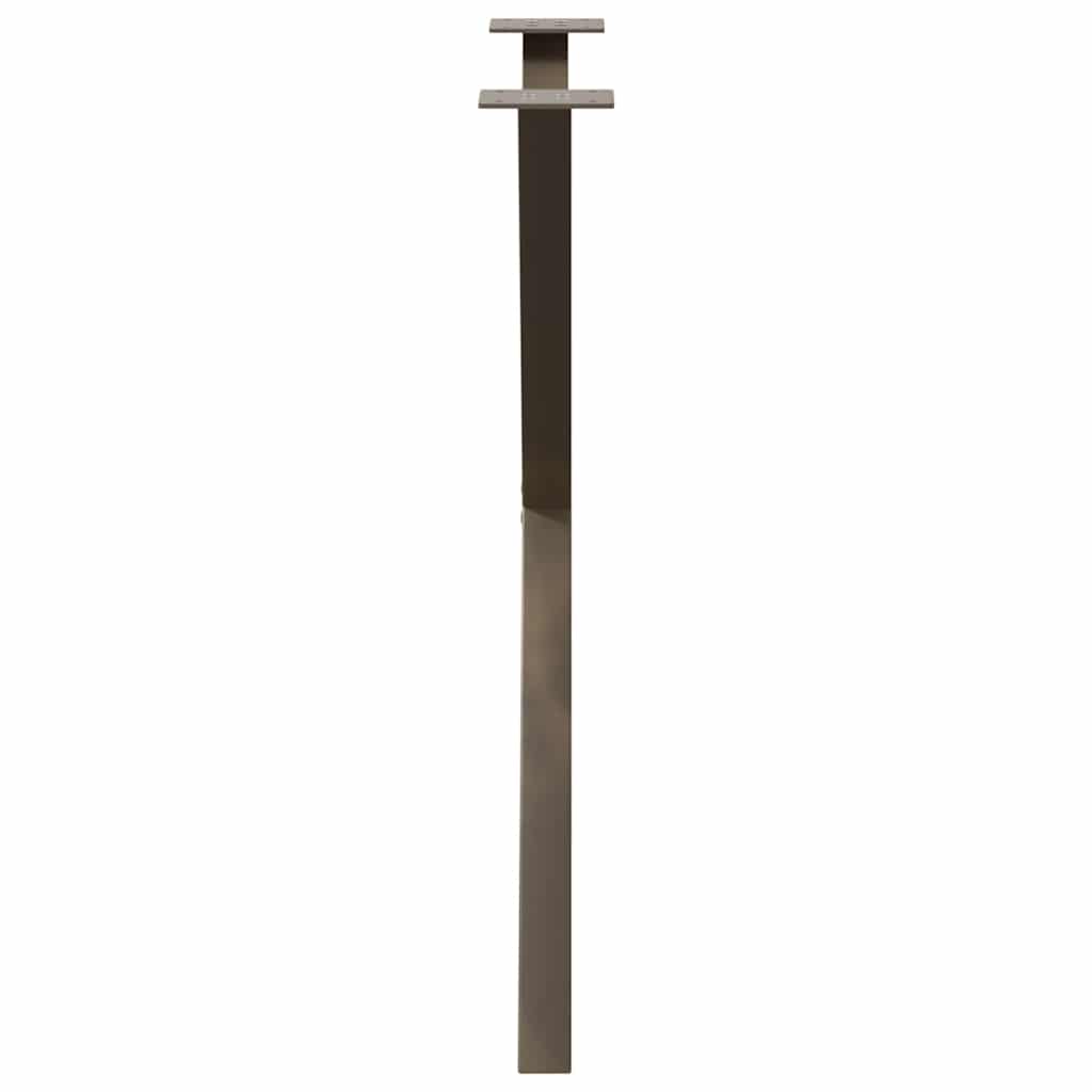 Pieds de table à manger en forme de X, 2 pièces, acier naturel, 70 x (72-73) cm - XIOS