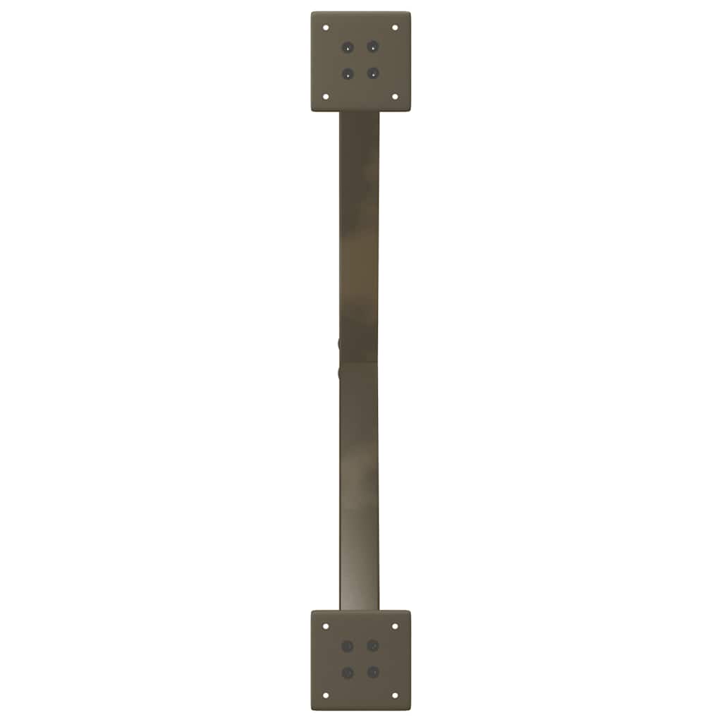 Pieds de table à manger en forme de X, 2 pièces, acier naturel, 70 x (72-73) cm - XIOS