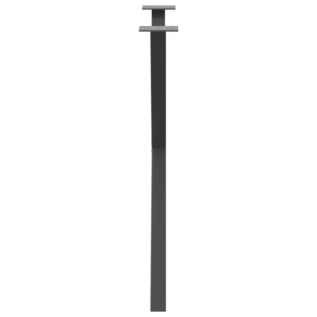 Pieds de table à manger en forme de X, 2 pièces, anthracite, 80 x (72-73) cm, acier - XIOS