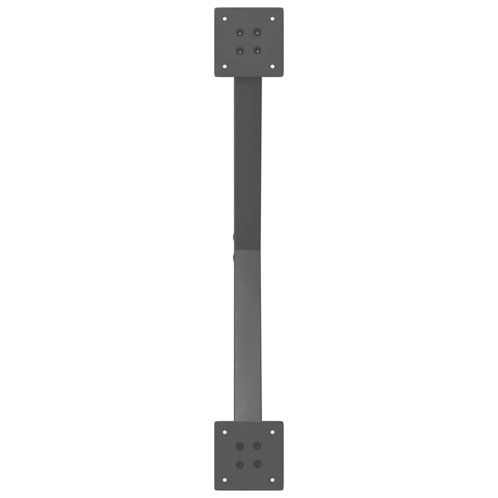 Pieds de table à manger en forme de X, 2 pièces, anthracite, 80 x (72-73) cm, acier - XIOS