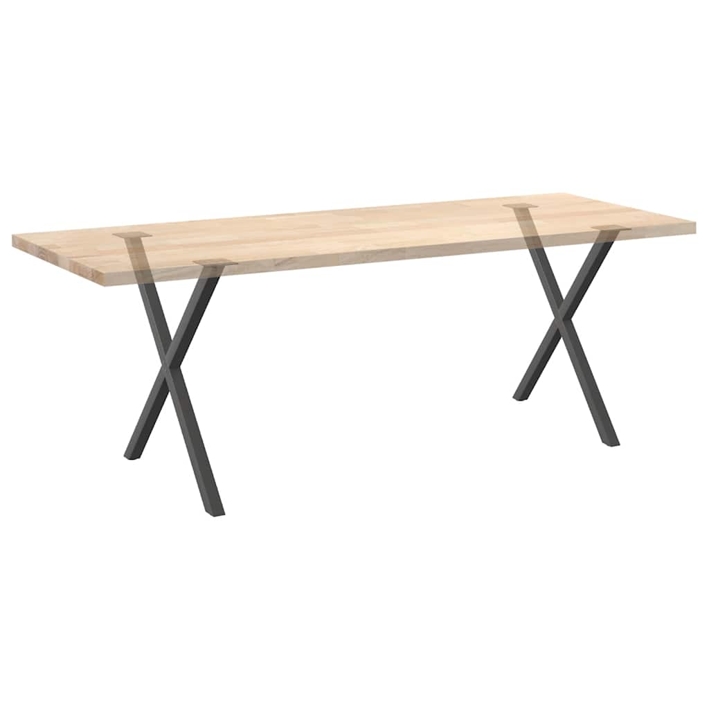 Pieds de table à manger en forme de X, 2 pièces, anthracite, 80 x (72-73) cm, acier - XIOS