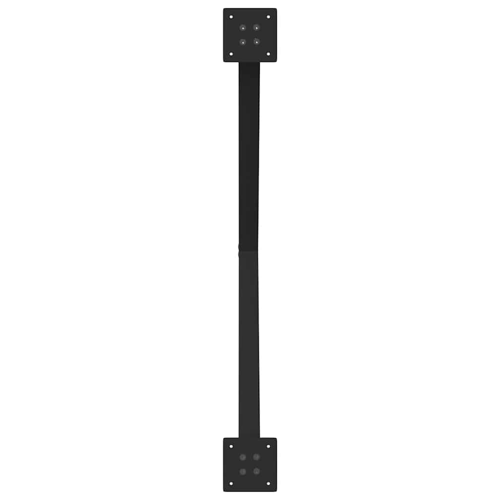 Pieds de table à manger en forme de X, 2 pièces, noir, 90 x (72-73) cm, acier - XIOS