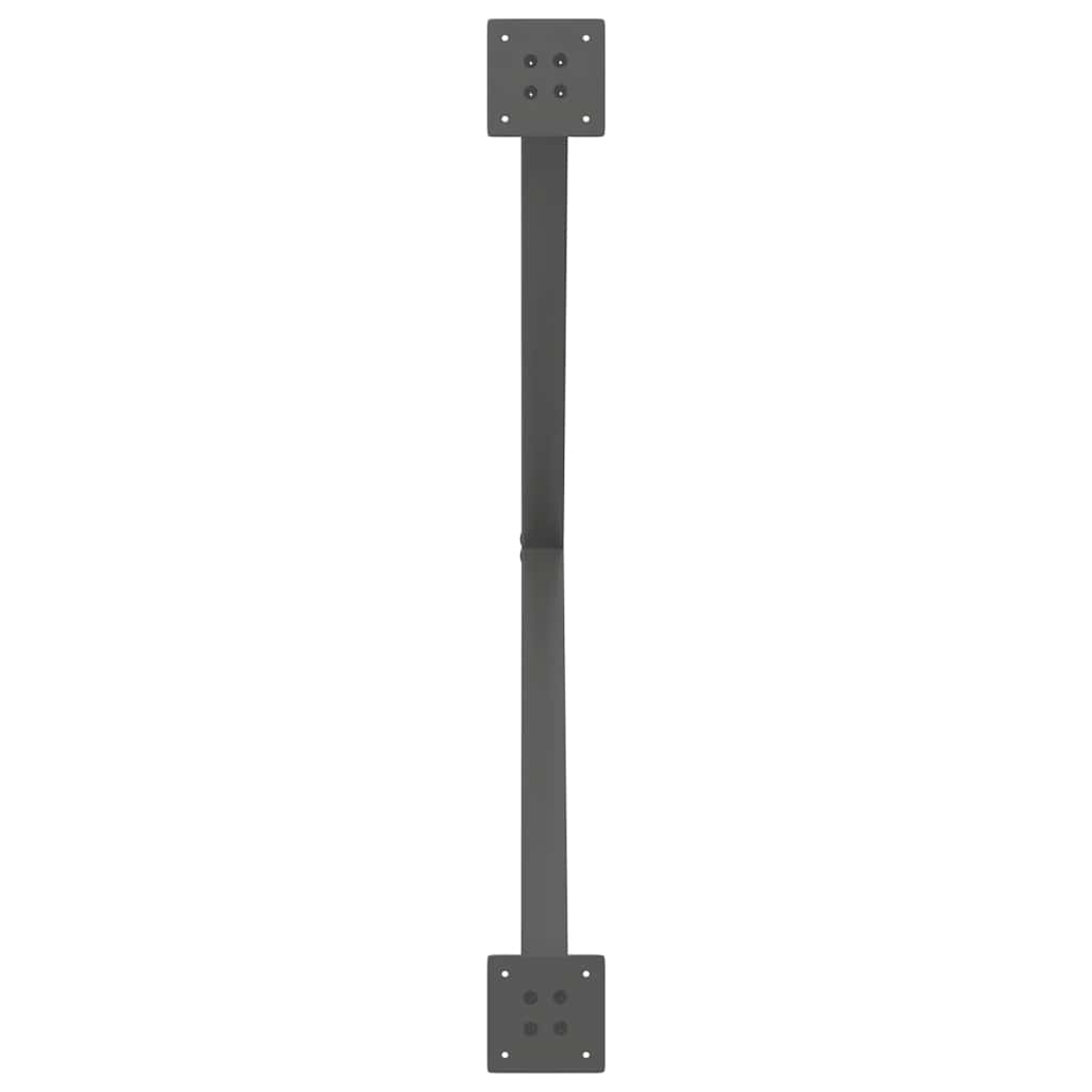 Pieds de table à manger en forme de X 2 pièces Anthracite 90 x (72-73) cm Acier - XIOS