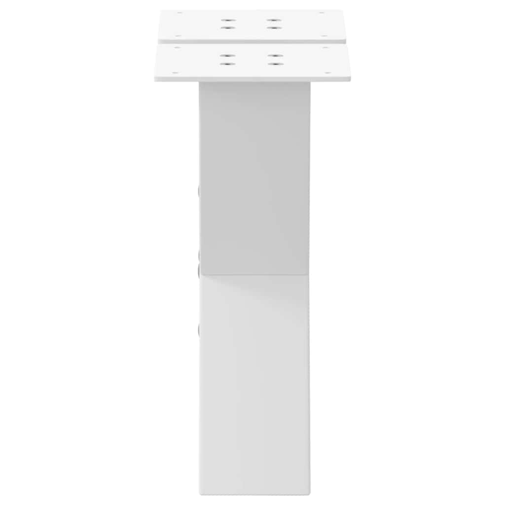 Pieds de table basse en forme de X, 2 pièces, blanc, 30 x (30-31) cm, acier - XIOS