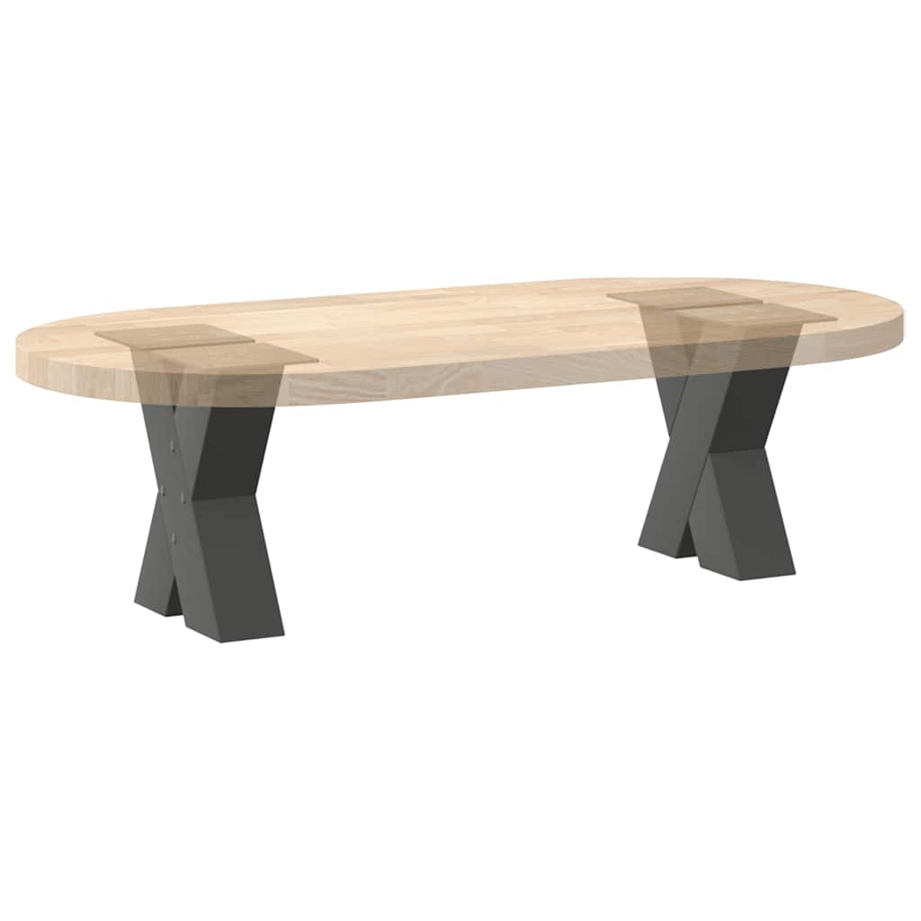 Pieds de table basse en forme de X, 2 pièces, anthracite, 30 x (30-31) cm, acier - XIOS