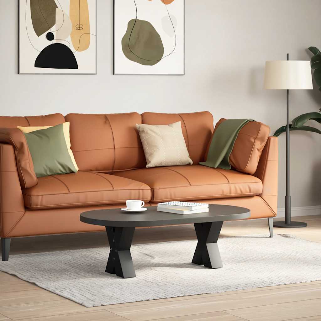 Pieds de table basse en forme de X, 2 pièces, noir, 40 x (30-31) cm, acier - XIOS