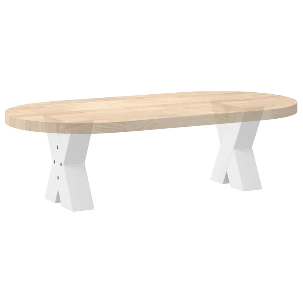 Pieds de table basse en forme de X, 2 pièces, blanc, 40 x (30-31) cm, acier - XIOS