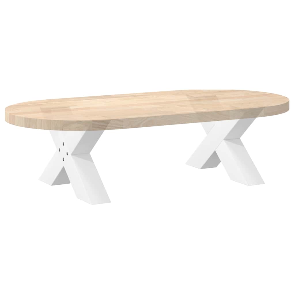 Pieds de table basse en forme de X, 2 pièces, blanc, 60 x (30-31) cm, acier - XIOS