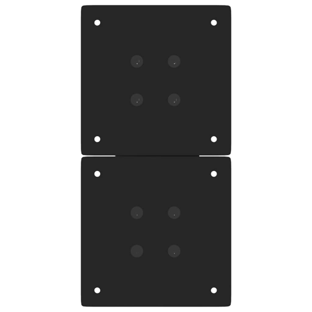 Pieds de table basse en forme de X, 2 pièces, noir, 28 x (42-43) cm, acier - XIOS