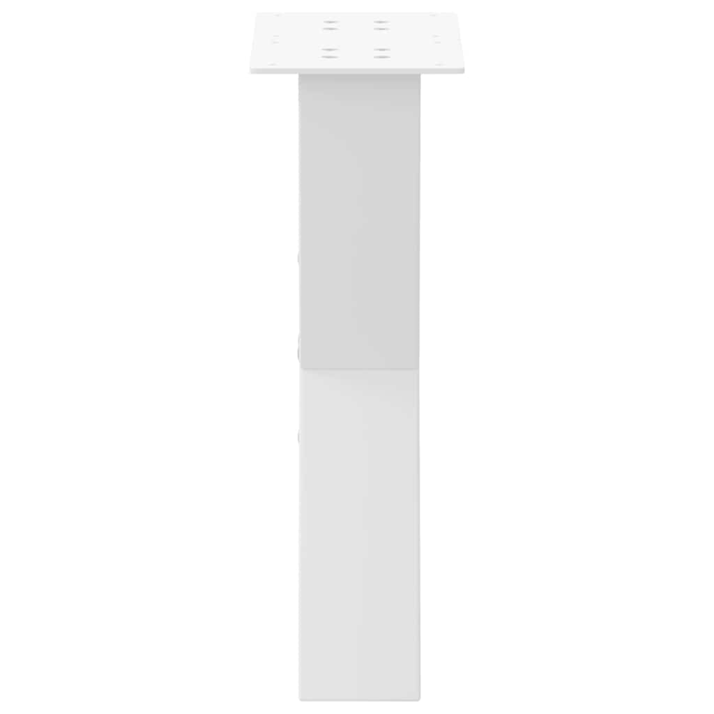 Pieds de table basse en forme de X, 2 pièces, blanc, 28 x (42-43) cm, acier - XIOS