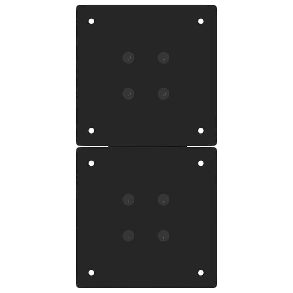 Pieds de table basse en forme de X, 2 pièces, noir, 38 x (42-43) cm, acier - XIOS