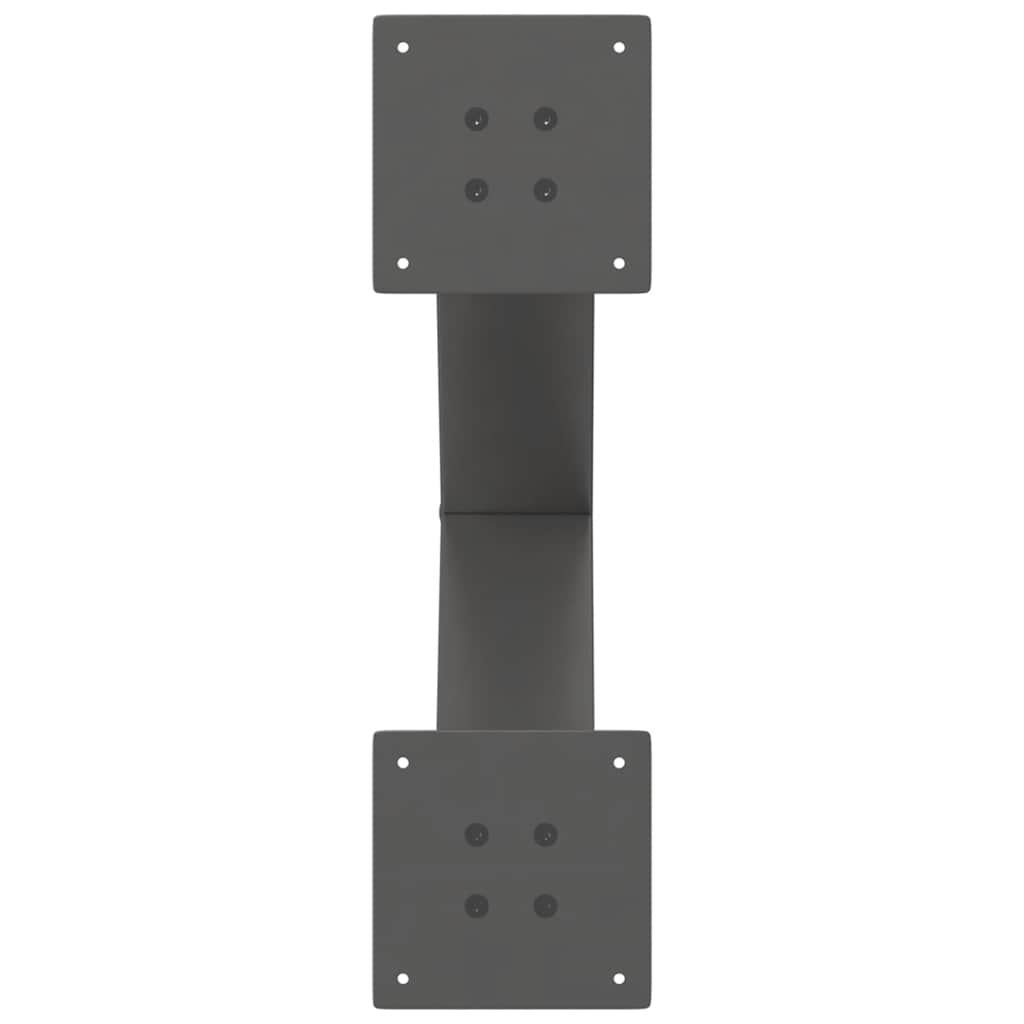 Pieds de table basse en forme de X, 2 pièces, anthracite, 50 x (42-43) cm, acier - XIOS