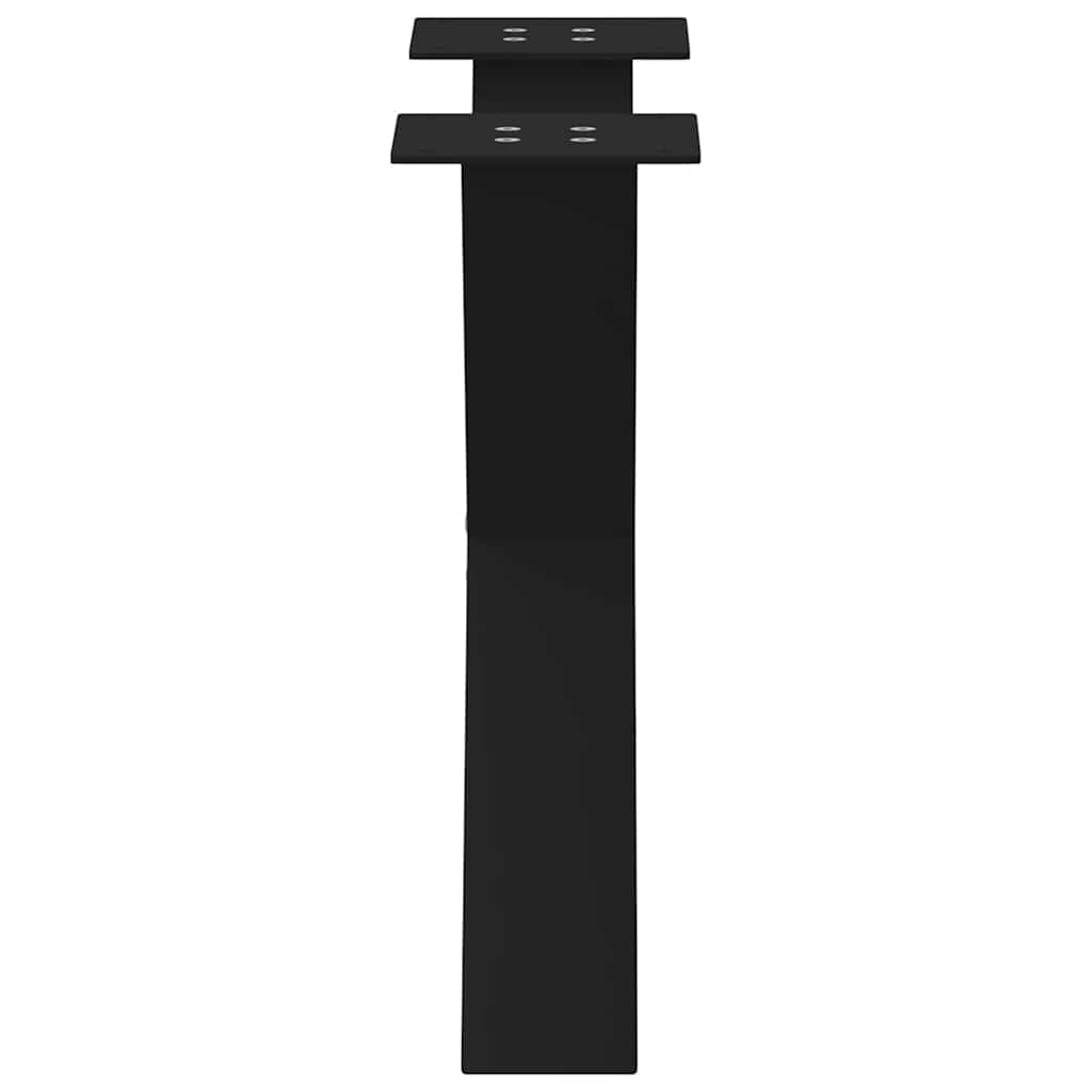 Pieds de table basse en forme de X, 2 pièces, noir, 60 x (42-43) cm, acier - XIOS