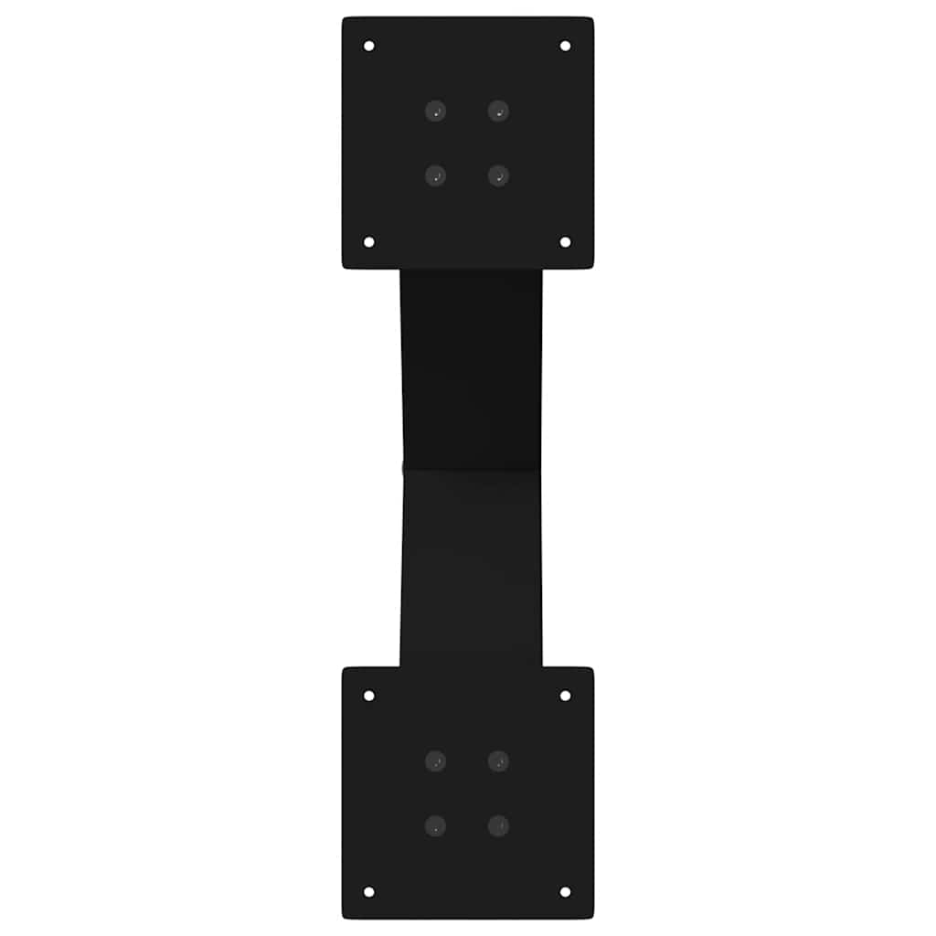 Pieds de table basse en forme de X, 2 pièces, noir, 60 x (42-43) cm, acier - XIOS