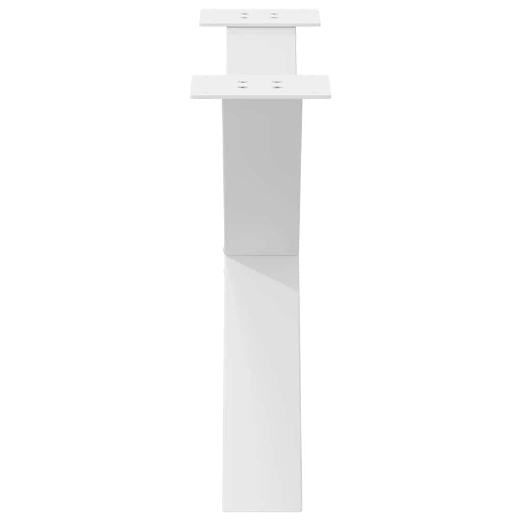 Pieds de table basse en forme de X, 2 pièces, blanc, 70 x (42-43) cm, acier - XIOS