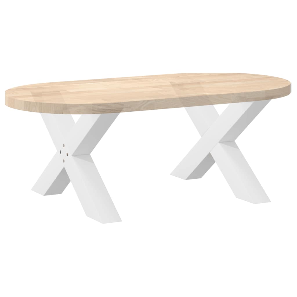 Pieds de table basse en forme de X, 2 pièces, blanc, 70 x (42-43) cm, acier - XIOS
