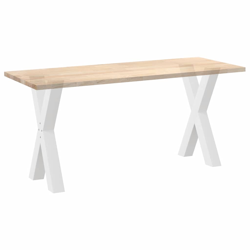 Pieds de table à manger en forme de X, 2 pièces, blanc, 50 x (72-73) cm, acier - XIOS