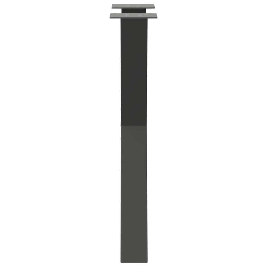 Pieds de table à manger en forme de X 2 pièces Anthracite 50 x (72-73) cm Acier - XIOS