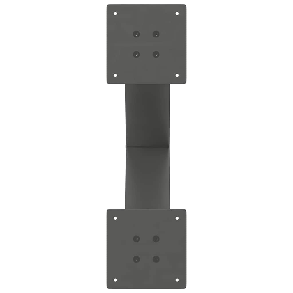 Pieds de table à manger en forme de X 2 pièces Anthracite 50 x (72-73) cm Acier - XIOS