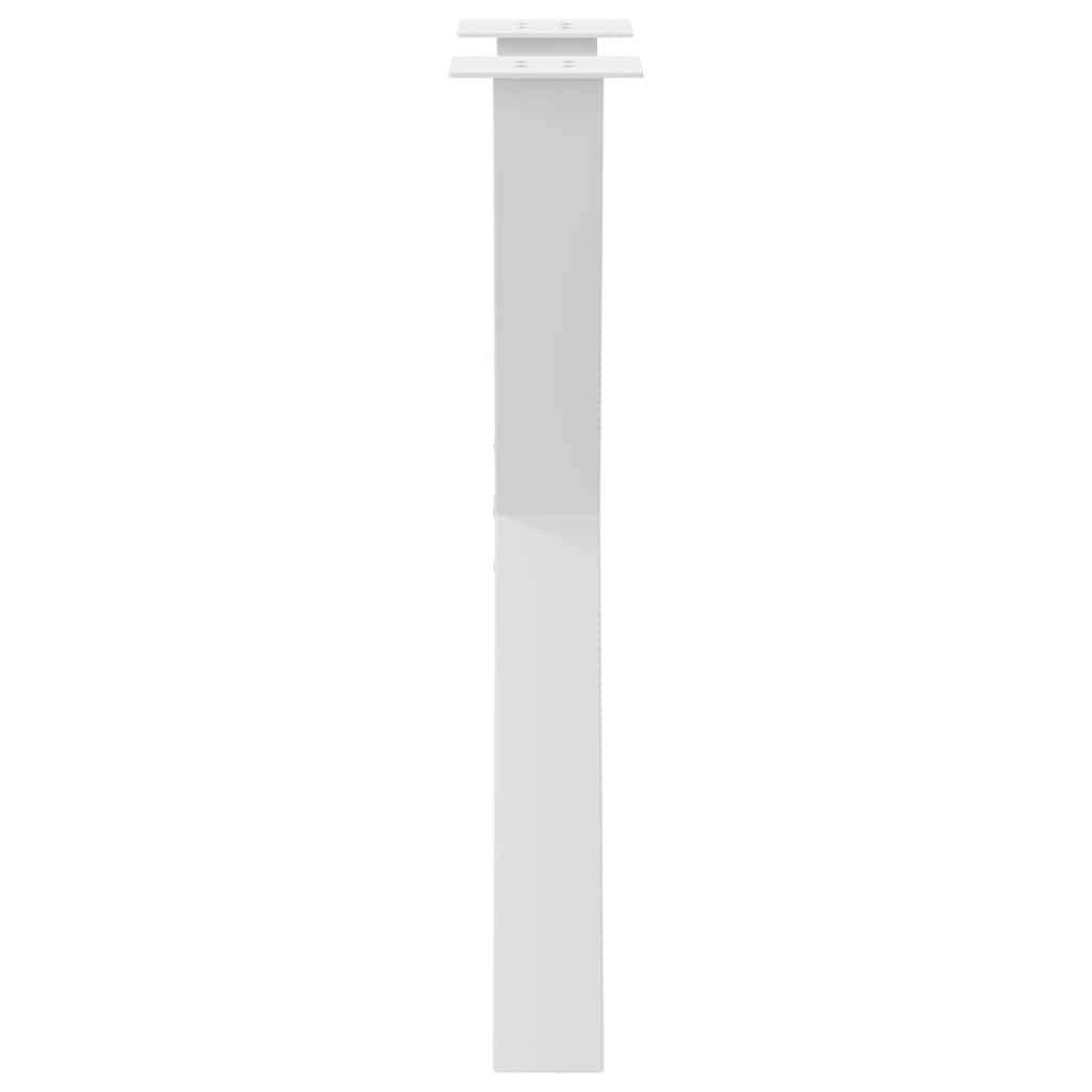 Pieds de table à manger en forme de X, 2 pièces, blanc, 60 x (72-73) cm, acier - XIOS