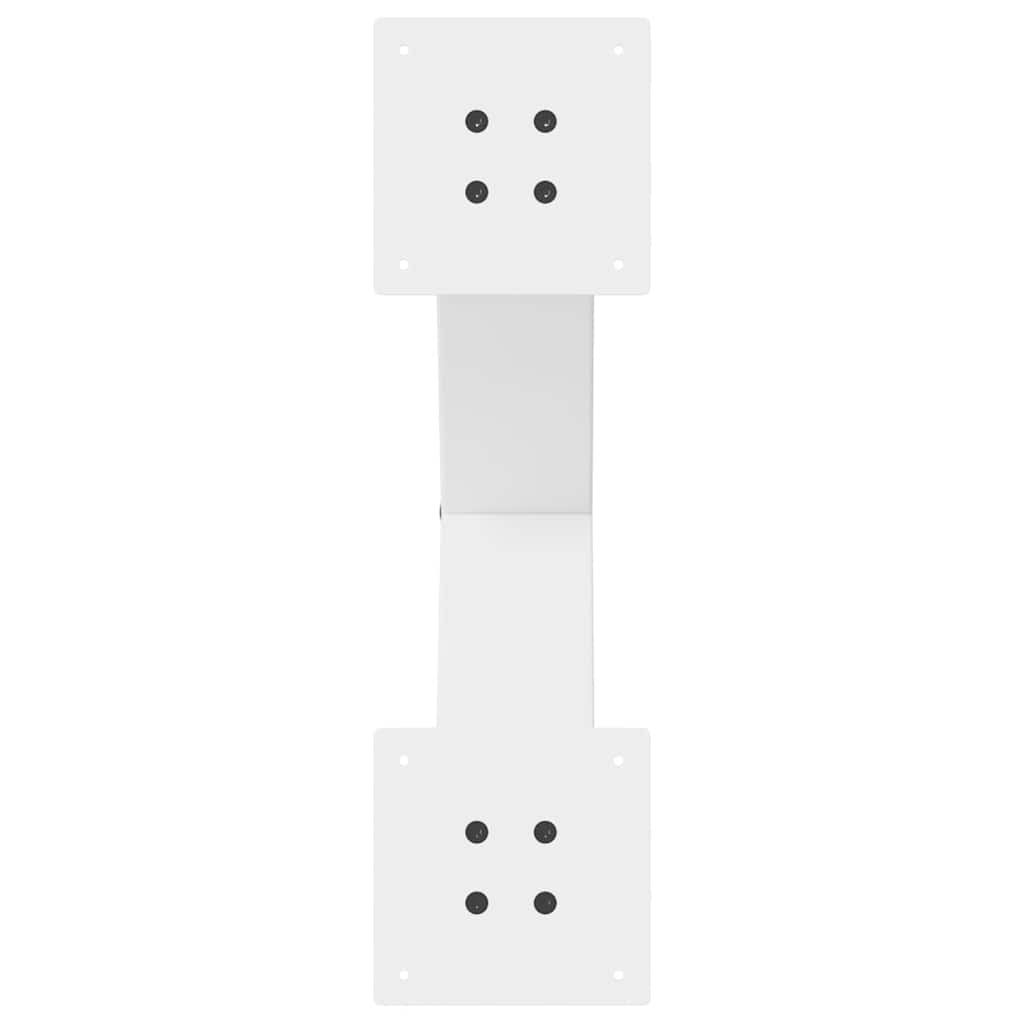 Pieds de table à manger en forme de X, 2 pièces, blanc, 60 x (72-73) cm, acier - XIOS