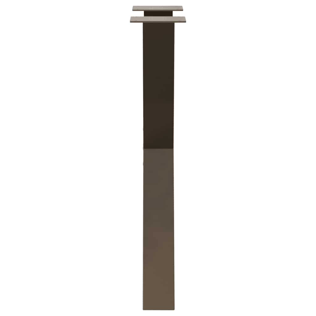 Pieds de table à manger en forme de X, 2 pièces, acier naturel, 60 x (72-73) cm - XIOS