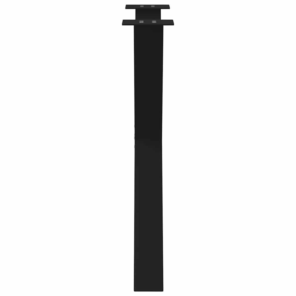 Pieds de table à manger en forme de X, 2 pièces, noir, 80 x (72-73) cm, acier - XIOS
