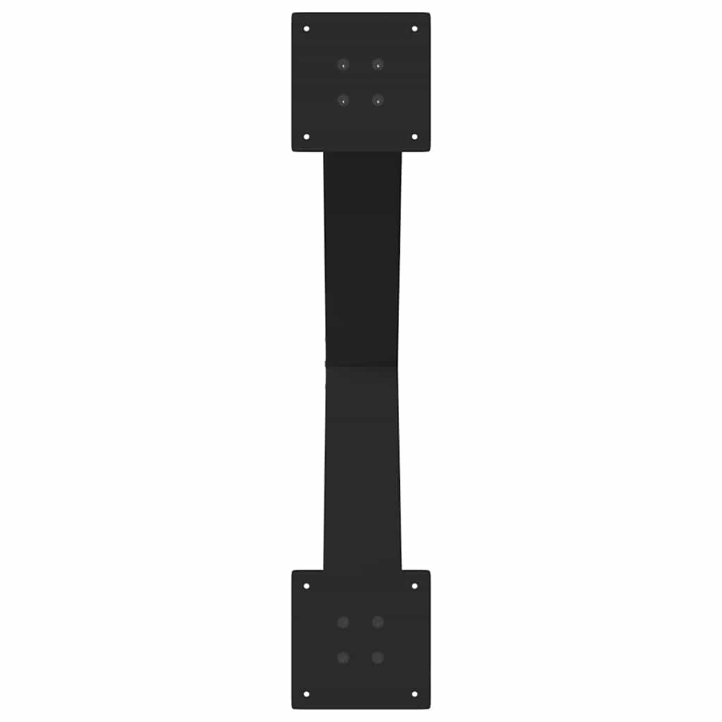 Pieds de table à manger en forme de X, 2 pièces, noir, 80 x (72-73) cm, acier - XIOS