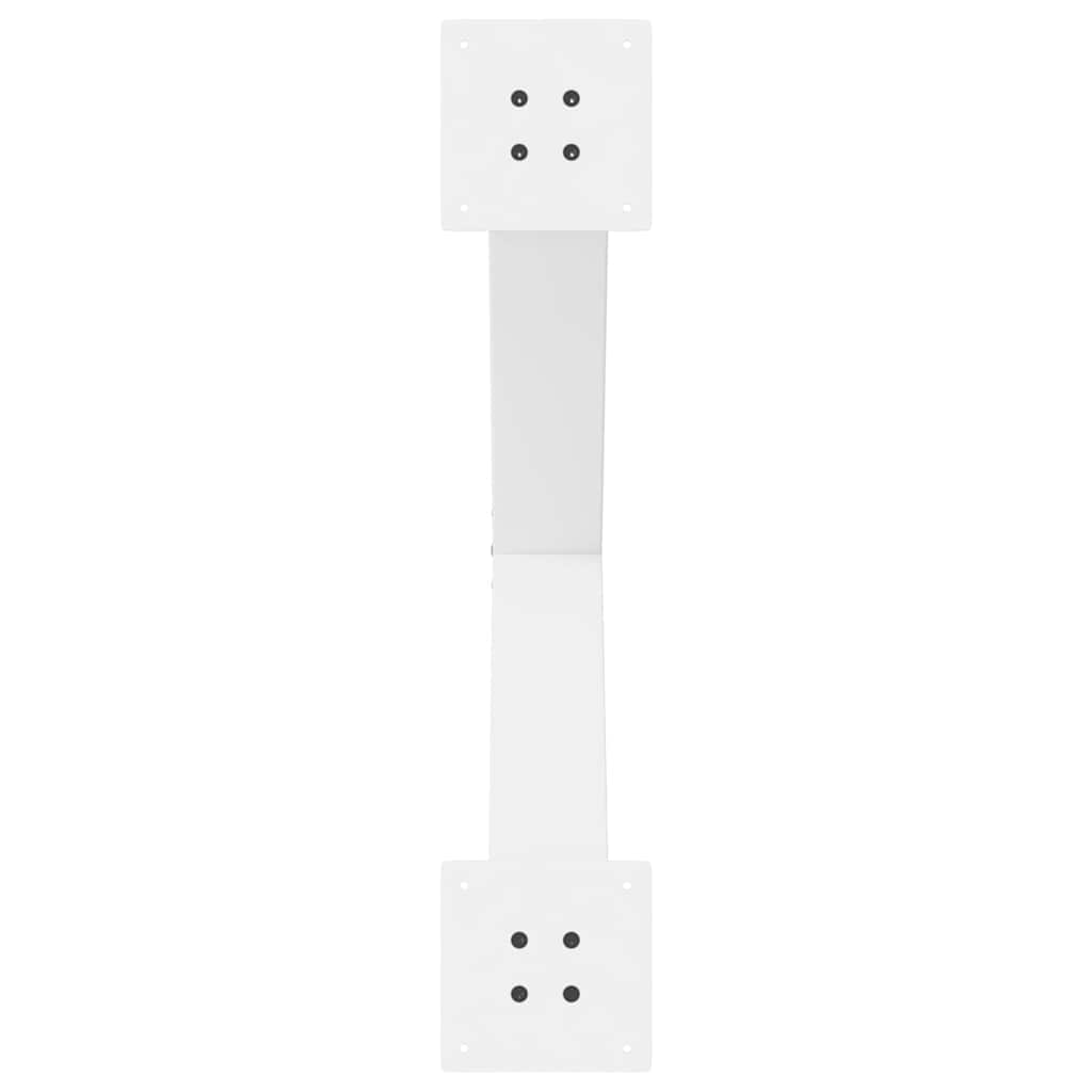 Pieds de table à manger en forme de X, 2 pièces, blanc, 80 x (72-73) cm, acier - XIOS