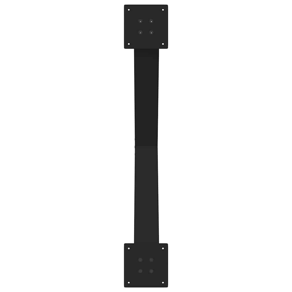 Pieds de table à manger en forme de X, 2 pièces, noir, 90 x (72-73) cm, acier - XIOS