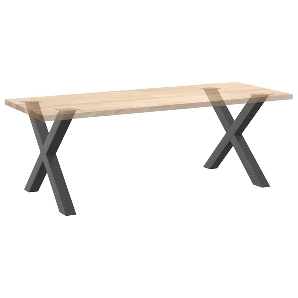 Pieds de table à manger en forme de X 2 pièces Anthracite 90 x (72-73) cm Acier - XIOS