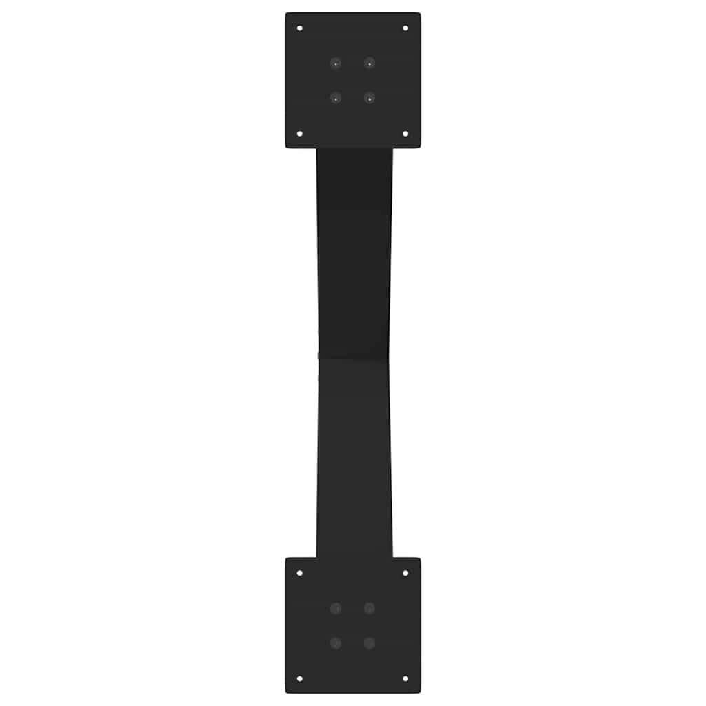 Pieds de table à manger en forme de X, 3 pièces, noir, 70 x (72-73) cm, acier - XIOS